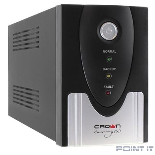 CROWN ИБП CMU-SP800IEC USB {(1x12V.9AH) 8*IEC С13 + 1*IEC С13 bybass, порт USB, LCD-экран}
