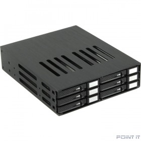 Procase L2-106-SATA3-BK {Корзина L2-106SATA3 6 SATA3/SAS, черный, с замком, hotswap mobie rack module for 2,5&quot; slim HDD(1x5,25) 2xFAN 40x15mm}