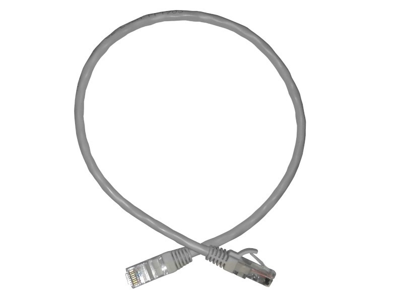 Патч-корд UTP4 rj45-rj45 cat.6, 0.5м, BC, LSZH, серый, литой коннектор NETKO Optima