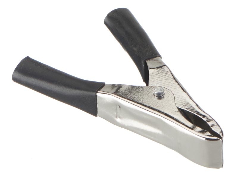 Зажим крокодил, 20A, черный, L=73±5мм, NETKO Optima