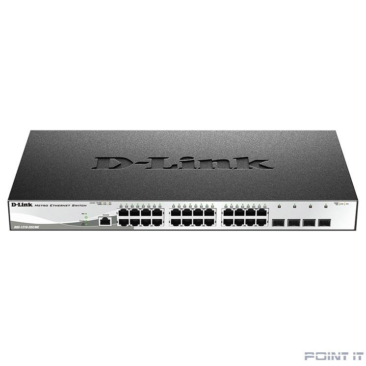 D-Link DGS-1210-28X/ME/B2B Управляемый коммутатор 2 уровня с 24 портами 10/100/1000Base-T и 4 портами 10GBase-X SFP+