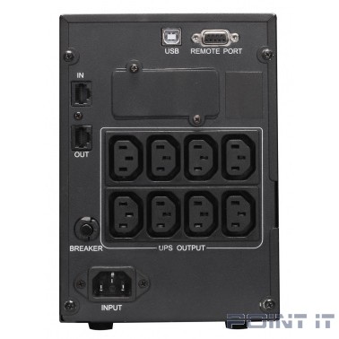 PowerCom Smart King Pro+ SPT-1000-II LCD ИБП {Line-Interactive, 1000 ВА / 800 Вт, Tower, 8xC13 с резервным питанием, USB, SNMPslot} (1152559)