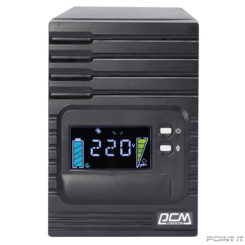 PowerCom Smart King Pro+ SPT-1000-II LCD ИБП {Line-Interactive, 1000 ВА / 800 Вт, Tower, 8xC13 с резервным питанием, USB, SNMPslot} (1152559)