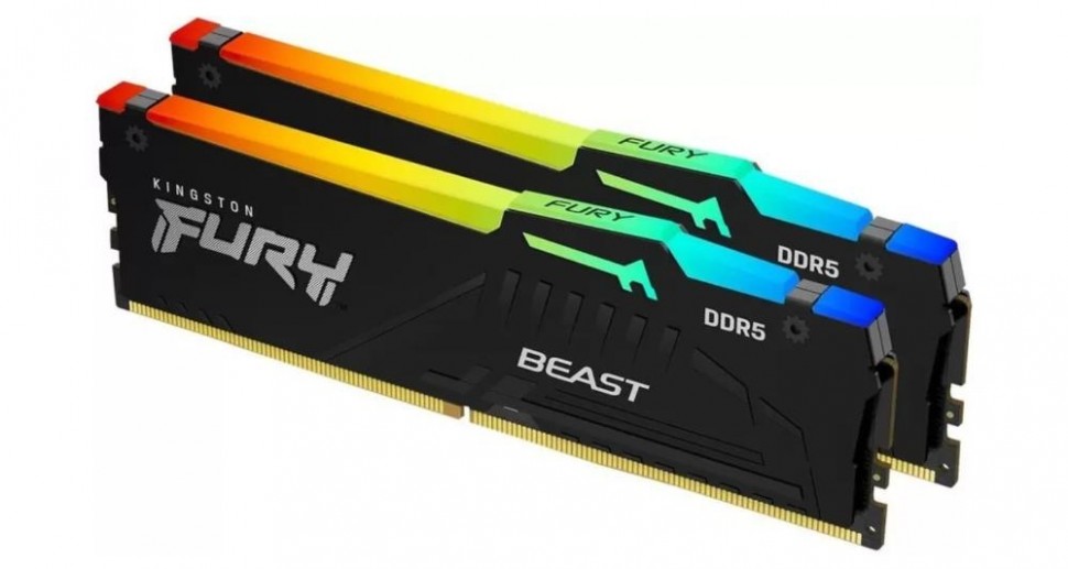 Модуль памяти FURY 32GB DDR5-5600 KF556C40BBAK2-32,CL40, 1.25V K2*32GB RGB XMP KINGSTON