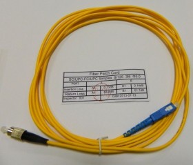 Патч-корд оптический переходной SC-FC/UPC SM Simplex 3.0мм 9/125, 3м