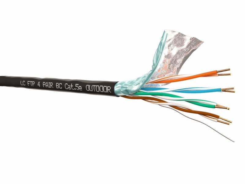 Кабель LC FTP4 cat.5e, одножильный, экранированный, 305м, Cu, для наружных работ