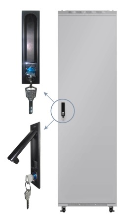 Дверь для шкафа серии Expert 42U Ширина 800, металлическая, серая, Netko