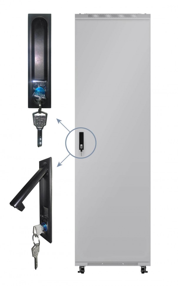 Дверь для шкафа серии Expert 42U Ширина 800, металлическая, серая, Netko