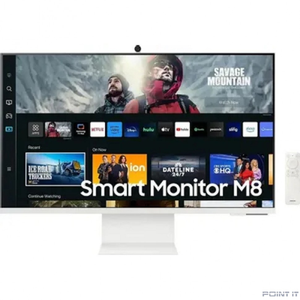 Монитор LCD Samsung 31.5" S32DM801UIXCI M8 белый {VA 3840x2160 60Hz 400cd 178/178 16:9 HDMI M/M Cam HAS USB}