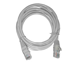 Патч-корд UTP4 cat 5e, 2,0м, BC, LSZH, серый, литой коннектор NETKO Optima