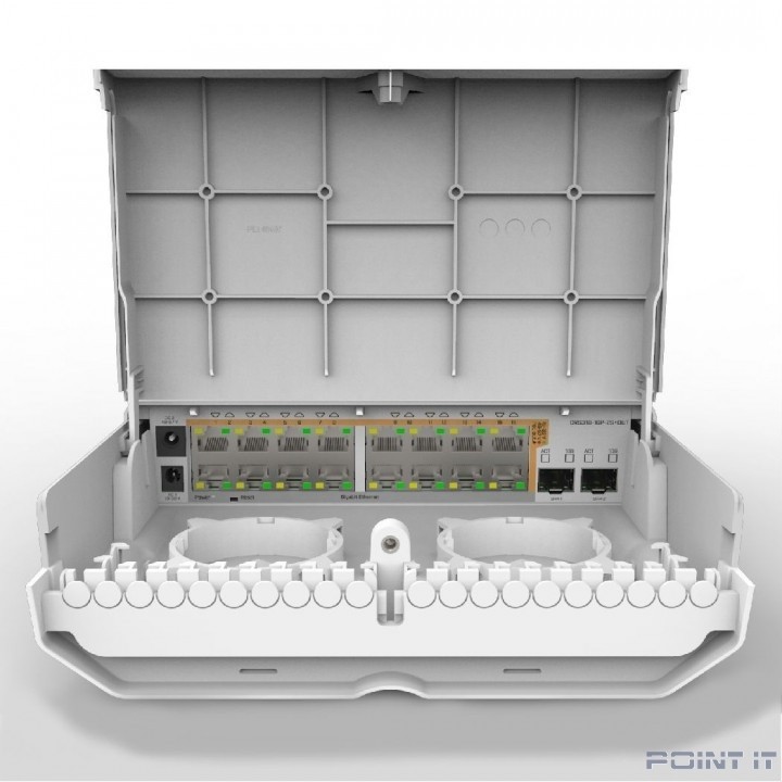 MikroTik CRS318-16P-2S+OUT Коммутатор Всепогодный, 16x 1Gbit PoE, 2x SFP+, на мачту