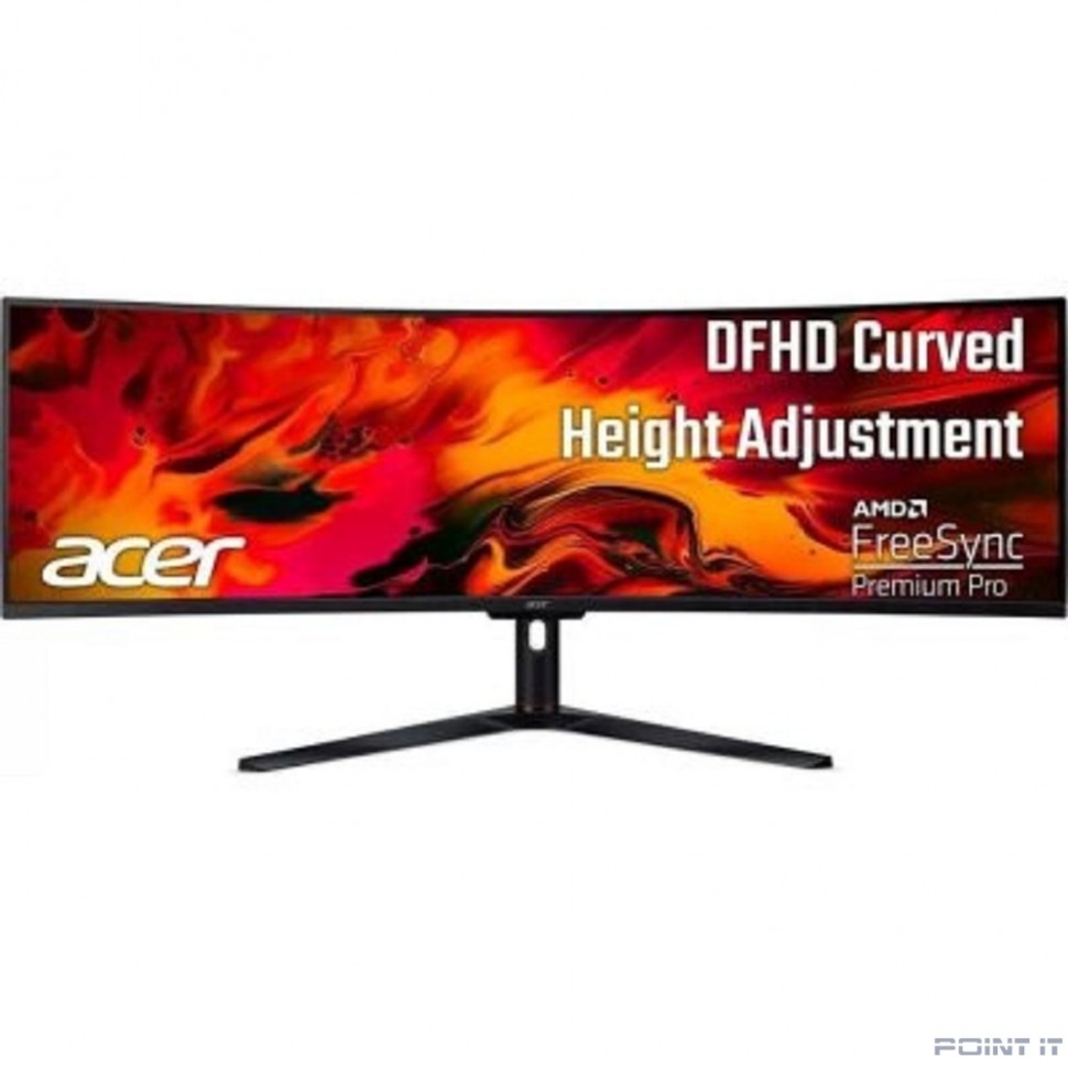 Монитор LCD Acer 49" EI491CRSbmiipphx {VA Curved 3840x1080 144Hz 4ms 400cd 2xHDMI2.0 2xDisplayPort1.2 2x3W FreeSync(Premium Pro)} [UM.SE1CD.S01]