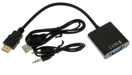 Адаптер HDMI (M)/VGA (F) 00-00027496 BLACK GOPOWER