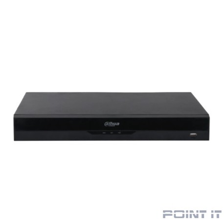 DAHUA DHI-NVR4216-EI 16-канальный IP-видеорегистратор 4K, H.265+, видеоаналитика, входящий поток до 256Мбит/с, 2 SATA III до 16Тбайт