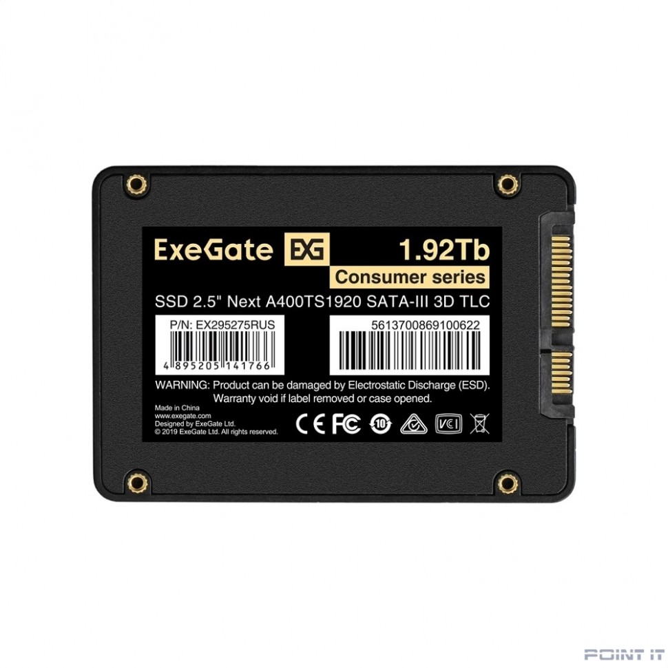 Exegate SSD 2.5" 1.92Tb ExeGate Next A400TS1920 (SATA-III, 3D TLC)
