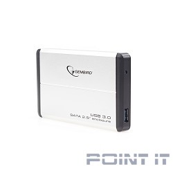 Gembird EE2-U3S-2-S Внешний корпус 2.5" Gembird EE2-U3S-2-S, серебро, USB 3.0, SATA, металл