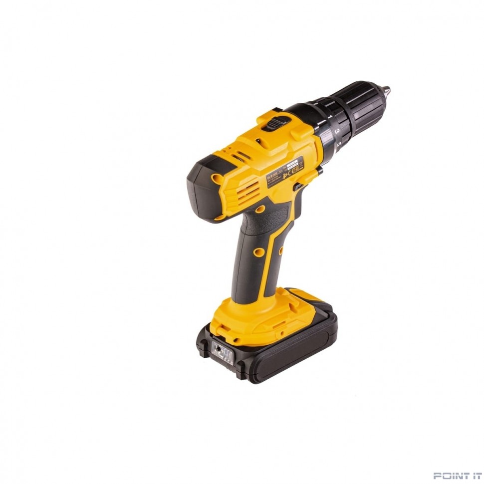 Denzel Дрель-шуруповерт аккумуляторная CDL-IB-18-02, Li-Ion, 18 В, 2 акк. [26113]