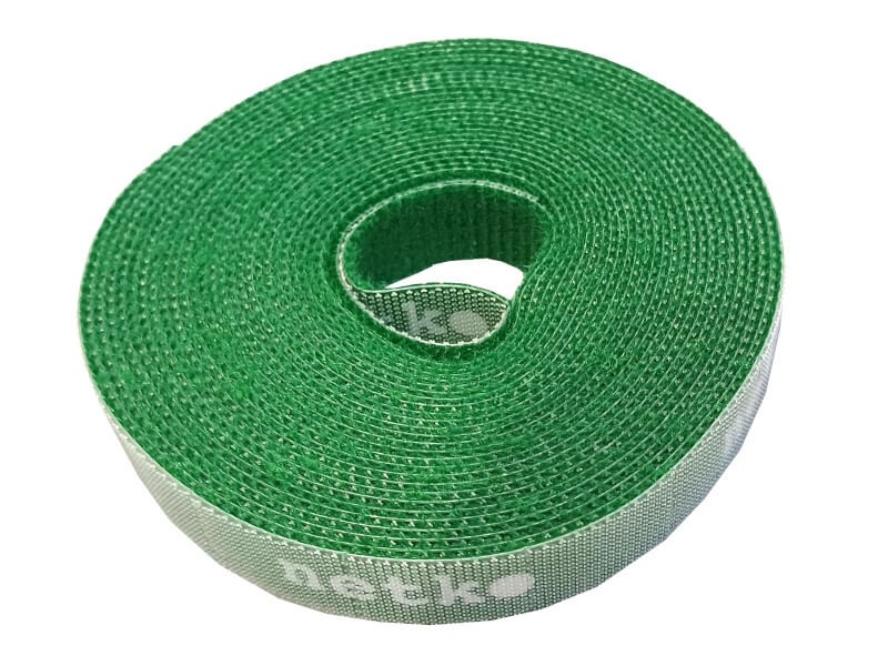 Лента-липучка многоразовая 14,5мм*5м, с насечками для отрыва (каждые 2 см), зеленая NETKO Optima