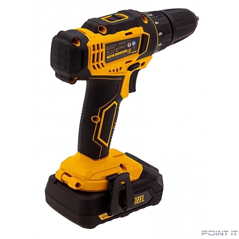 Denzel Дрель-шуруповерт аккумуляторная CDL-18-02BM, Li-Ion, 18 В, 2 акк. [26116]