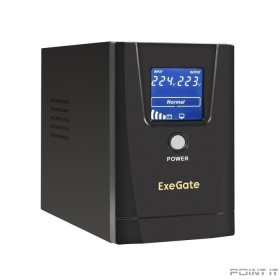 Exegate EX294613RUS ИБП ExeGate Power Smart ULB-500.LCD.AVR.2SH &lt;500VA/300W, LCD, AVR, 2*Schuko, металлический корпус, Black&gt;