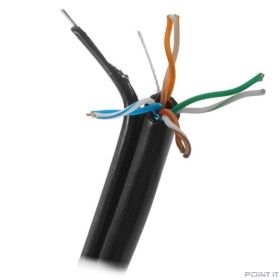 5bites Кабель FS5500-305APE-M витая пара FTP/SOLID/5E/CCAG/PE/BLACK/OUTDOOR/MESSENGER/DRUM/305M