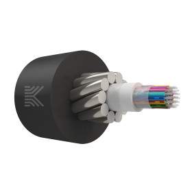 Кабель КОС-ОКБ-4хG.652.D-Т8кН оптический в грунт с ЦТ, бронированный стальной проволокой, G.652.D, 4 волокна, 8кН