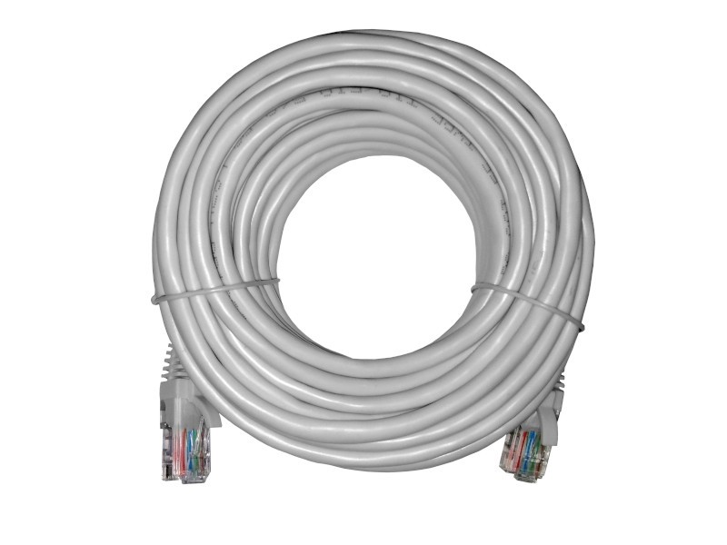 Патч-корд UTP4 cat 5e, 10,0м, ВС, LSZH, серый, литой коннектор NETKO Optima
