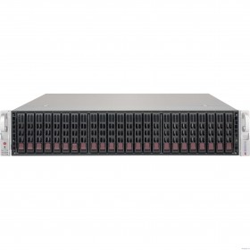 SuperMicro CSE-216BE1C-R609JBOD 2U Storage JBOD Chassis with capacity 24 x 2.5&amp;quot; hot-swappable HDDs bays, Single Expander Backplane Boards support SAS3/2 or SATA3 HDDs with 12Gb/s throughput,