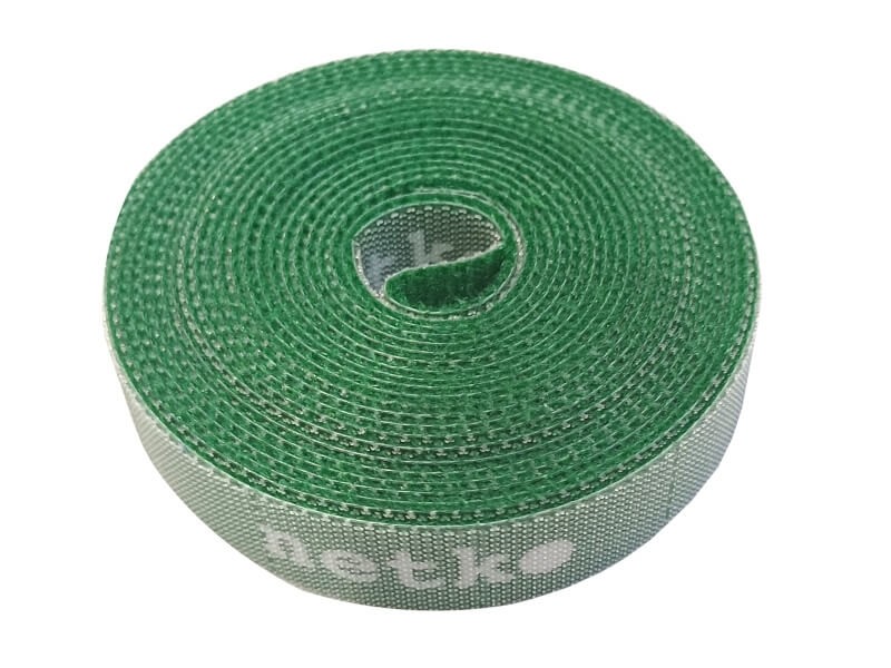 Лента-липучка многоразовая 14,5мм*3м, с насечками для отрыва (каждые 2 см), зеленая NETKO Optima