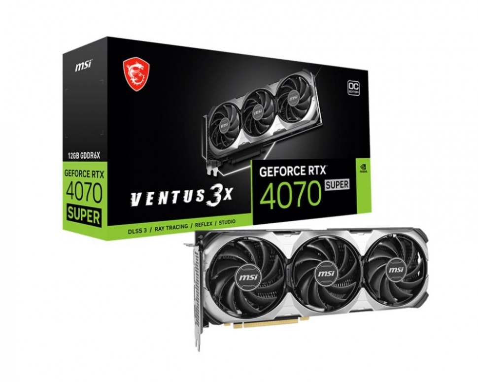 Видеокарта PCIE16 RTX4070 SUPER 12GB 4070 SUPER 12 VENTUS 3X OC MSI