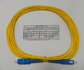 Патч-корд оптический соединительный SC-SC/UPC SM Simplex 3.0мм 9/125, 3м Netko