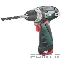 Metabo PowerMaxx BS Безударная дрель-шуруповерт [600079500] { 10.8В 1х2.0, патрон, сумка, вес 0.8 кг }