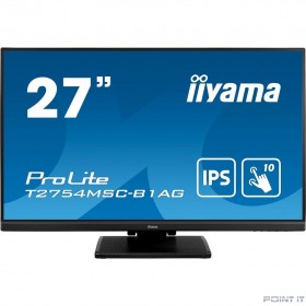 Монитор LCD Iiyama 27'' T2754MSC-B1AG {IPS 1920х1080 TOUCH 300cd 178/178 1000:1 4ms D-sub DVI HDMI USB-Hub Height Tilt Speakers Webcam}