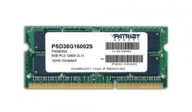 Модуль памяти для ноутбука SODIMM 8GB DDR3-1600 PSD38G16002S PATRIOT