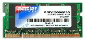 Модуль памяти для ноутбука SODIMM 2GB DDR2-800 PSD22G8002S PATRIOT