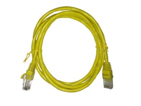 Патч-корд UTP4 cat 5e, 1,5м, ВС, LSZH, желтый, литой коннектор NETKO Optima