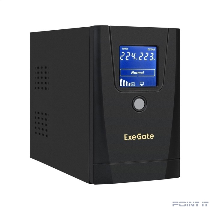 Exegate EX292780RUS ИБП ExeGate SpecialPro Smart LLB-900.LCD.AVR.1SH.2C13.RJ.USB <900VA/500W, LCD, AVR, 1*Schuko+2*C13, RJ45/11,USB, металлический корпус, Black>