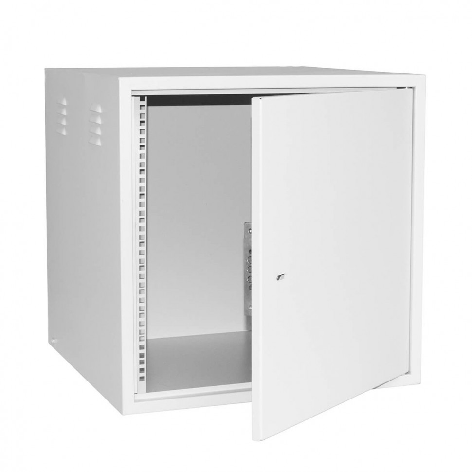 Антивандальный Шкаф 12U распашного типа, (Ш*Г*В 600*600*600мм) 19 направляющие, передняя дверь металл, замок, серый Netko M