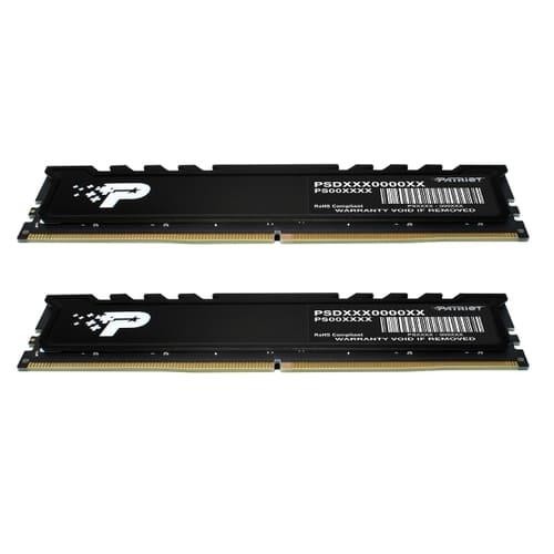 Модуль памяти PATRIOT Signature Premium DDR5 Общий объём памяти 32Гб Module capacity 16Гб Количество 2 4800 МГц Радиатор 1.1 В черный PSP532G4800KH1