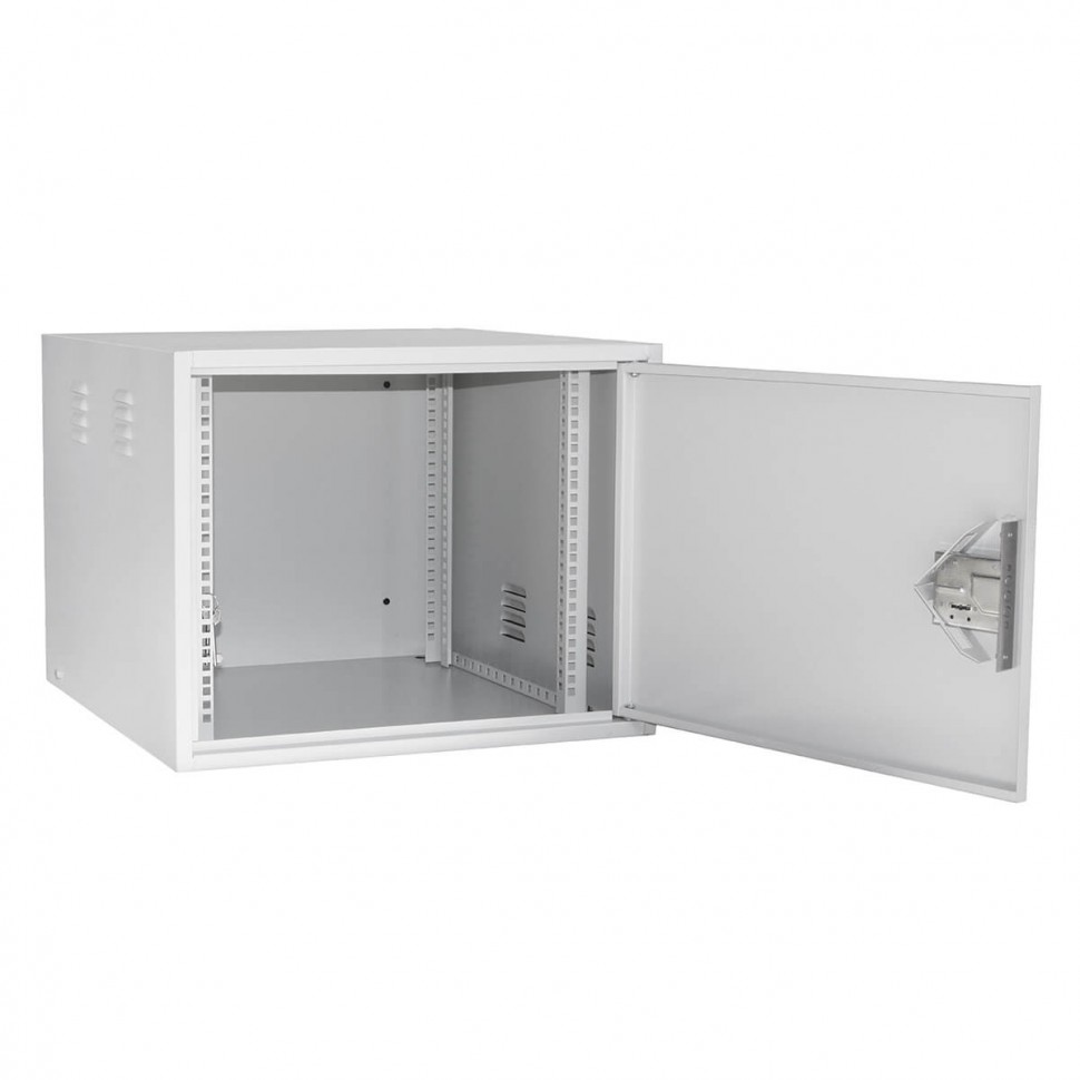 Антивандальный Шкаф 7U распашного типа, (Ш*Г*В 600*450*380мм) 19 направляющие, передняя дверь металл, замок, серый Netko M