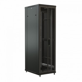  								Шкаф напольный 19-дюймовый, 47U, 2277x600х600 мм (ВхШхГ), передняя и задняя распашные перфорированные двери (75%), цвет черный (RAL 9004) (разобранный							