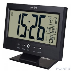 Perfeo Часы-будильник &quot;Set&quot;, чёрный, (PF-S2618) время, температура, дата