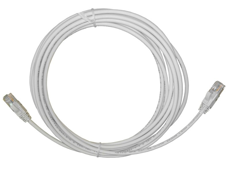 Патч-корд UTP4 cat.5e, 5.0м, литой коннектор, серый, LSZH, NETKO Expert CKC