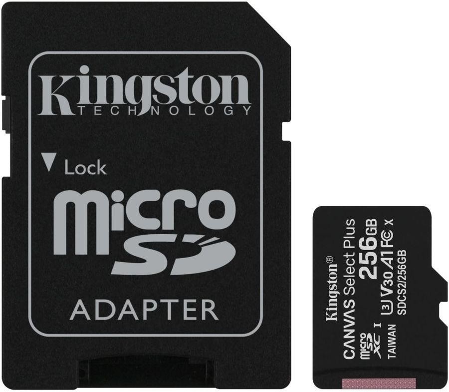 Карта памяти MICRO SDXC 256GB UHS-I W/ADAPTER SDCS2/256GB KINGSTON