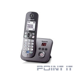 Panasonic KX-TG6821RUM (серебристый металлик) {Беспроводной DECT,автоответчик,определитель номера,телефонный справочник 120 зап.}