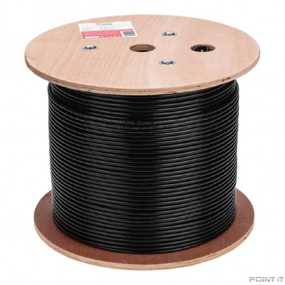 Rexant (01-0058) Кабель U/UTP, CAT 6, PE 4х2х0,57мм, 23AWG, внешний, черный