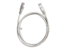 Патч-корд UTP4 cat 5e, 1,0м, ВС, LSZH, серый, литой коннектор NETKO Optima