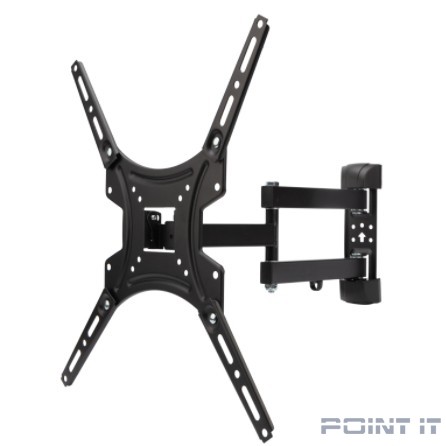 REXANT Кронштейн для телевизора 17"-55", наклонно-поворотный REXANT чёрный {17"-55" Максимальная нагрузка: 25 кг VESA: 75х75, 100х100, 200х200, 300х300, 400х400 мм}