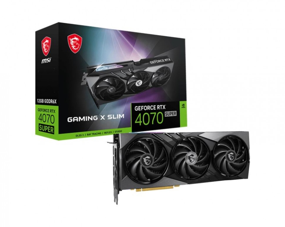 Видеокарта PCIE16 RTX4070 SUPER 12GB 4070 SUPER 12G GAMING SLIM MSI