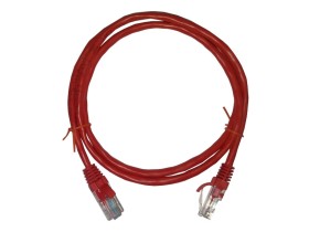 Патч-корд UTP4 cat 5e, 1,0м, ВС, LSZH, красный, литой коннектор NETKO Optima